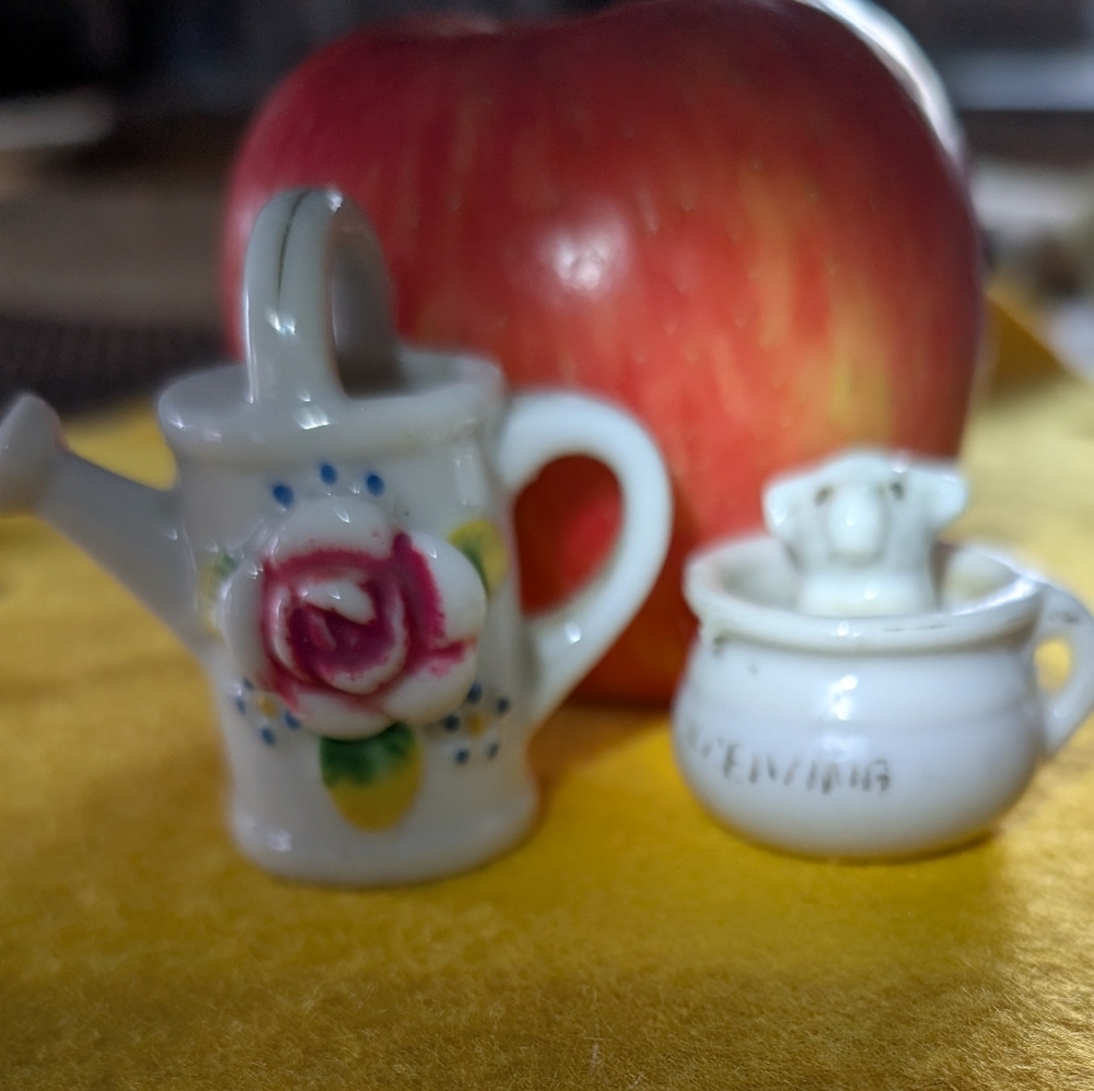 Two Miniature Porcelain Items From Occupied Japan